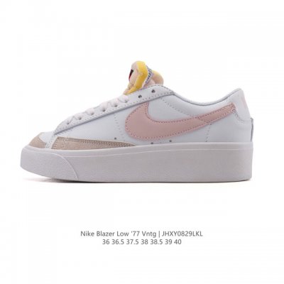 耐克 Nike Blazer Low '77 Vntg 女子运动鞋 重现低调风格和经典篮球外观，依托经典简约魅力和舒适性能，备受街头时尚赞誉。华美翻毛皮细节、复