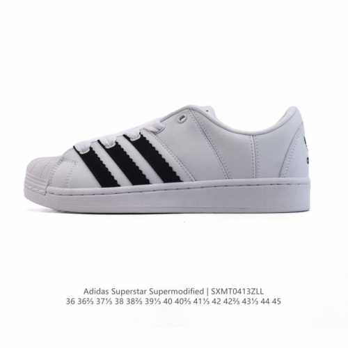 阿迪达斯Adidas 中性 Originals Superstar Supermodified Shoes 经典贝壳头运动鞋板鞋小白鞋。这款经典运动鞋，以Adi