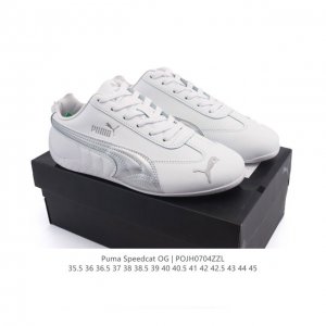 公司级 Puma Speedca Og 彪马极速赛车系列低帮德训风拼接复古百搭休闲运动赛车鞋 鞋款从80、90年代赛车手所穿的防火赛车鞋为原型，鞋身线条模仿了赛