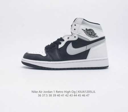 真二层 耐克 Nike Air Jordan 1 Retro High Og 乔丹一代aj1 乔1 Aj1 高帮篮球鞋复刻运动鞋 皮面高帮板鞋的设计灵感源自运动 - 点击图像关闭
