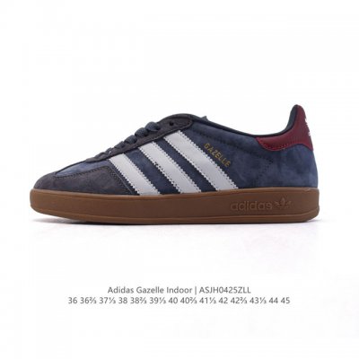 公司级 阿迪达斯 Adidas Originals Gazelle Indoor复古三叶草防滑透明橡胶板鞋经典运动鞋。这款经典鞋,忠于原版设计,缀撞色三条纹和鞋