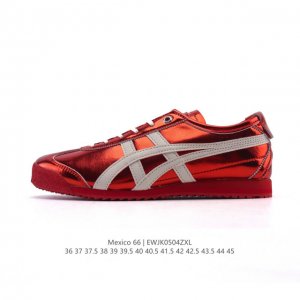 asics 亚瑟士 女鞋真标半码制 配足弓鞋垫 日产经典老牌-鬼塚虎 Onitsuka Tiger Mexico 66经典墨西哥系列复古经典百搭板鞋休闲运动鞋慢