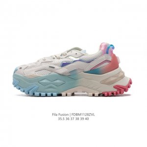 斐乐 女款老爹鞋 Fila Fusion 厚底增高跑步鞋 百搭运动板鞋 意大利百年经典运动品牌，网红单品 小红书推荐爆款 Fila斐乐新款小白鞋斐乐潮牌文化街头