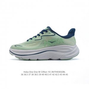 200 【公司级】新款 | Hoka One One 推出升级 Clifton 10 克利夫顿10代 男女士休闲跑步鞋轻量缓震运动鞋。Hoka One One的