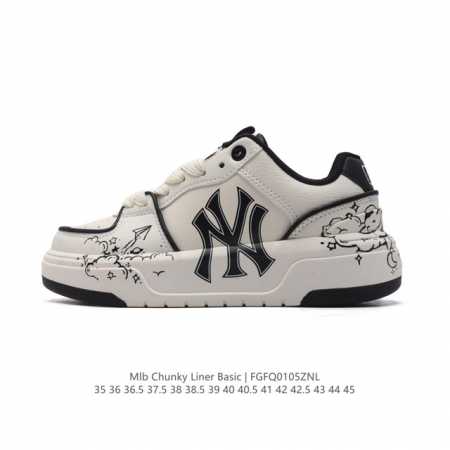 公司级 Mlb Chunky Liner Basic 人气单品学长鞋系列轻量增高厚底百搭休闲运动板鞋 男女轻便胶鞋 高级街头休閒品牌鞋。Mlb Chunky L - 点击图像关闭