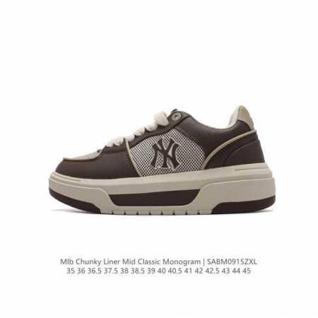 Mlb Chunky Liner Mid人气单品学长鞋系列轻量增高厚底百搭休闲运动板鞋轻便胶鞋 高级街头休閒品牌鞋。Mlb Chunky Liner 学长鞋是从 - 点击图像关闭