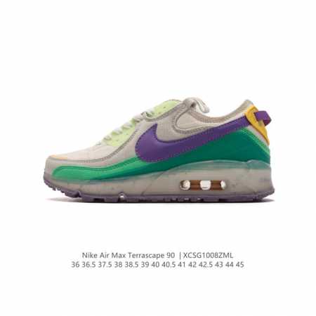 公司级 耐克nike Air Max Terrascape 90 复古休闲运动鞋厚底增高气垫缓震男女跑步鞋 。革新外底设计，打造出众造型；半透明 Nike Gr - 点击图像关闭