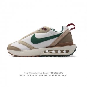 公司级 耐克 Nike Air Max Dawn 黎明系列 低帮气垫百搭休闲运动慢跑鞋，从配色上彰显出浓厚的复古气质。最大的亮点当属鞋型设计上加入结构元素，汲取
