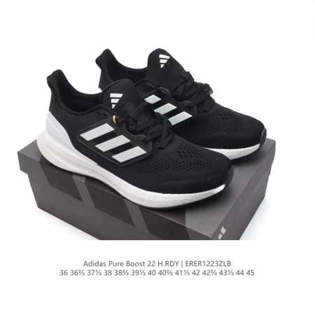 阿迪达斯 Adidas Pureboost 22 爆米花超弹跑步系列运动跑步鞋 厚底增高老爹鞋 新款稳定排汗减震回弹防滑耐磨跑步运动鞋跑步鞋。含再生材料的短距离 - 点击图像关闭