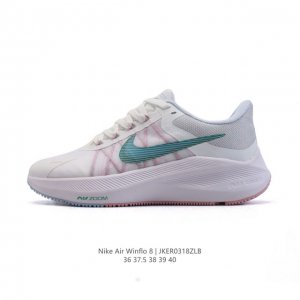 140 耐克 女鞋 Nike 耐克 Zoom Winflo 8 登月8代 气垫减震飞线透气运动跑步鞋，鞋面在前足部位采用半透明设计结合内层打孔细节，透气舒适。F