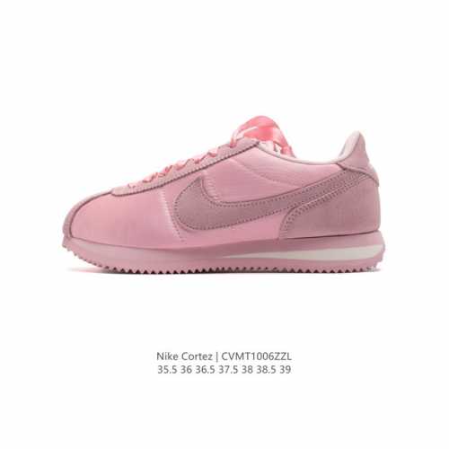 新款 耐克 Nk Classic Cortez Leather 阿甘复古初代皮革运动慢跑鞋。Nike Classic Cortez 鞋款是 Nike 元年款跑步