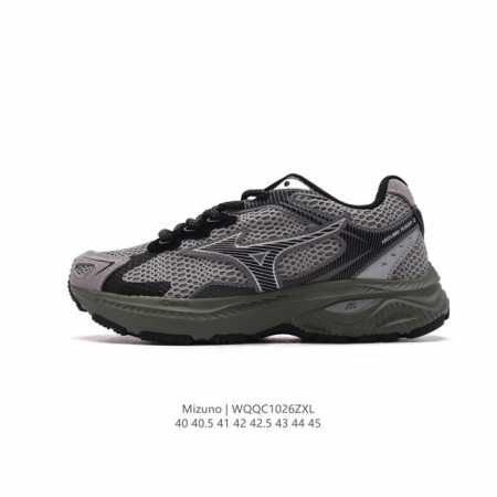 Mizuno Sportstyle 美津浓 复古时尚休闲舒适减震运动跑步鞋 厚底增高老爹鞋 美津浓WAVE机械缓震，可以说是机械缓震跑鞋科技的翘楚。有着非凡的适 - 点击图像关闭