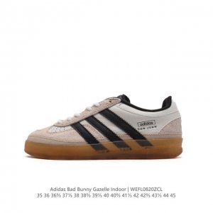 阿迪达斯 T 头鞋 系列bad Bunny X Adidas Gazelle Indoor德训鞋 潮运动板鞋。Badbunny与adidas再度联名，推出全新g