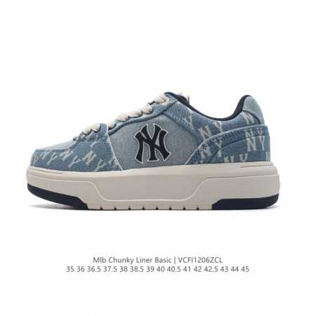 Mlb Chunky Liner Basic 人气单品学长鞋系列轻量增高厚底百搭休闲运动板鞋 男女轻便胶鞋 高级街头休閒品牌鞋。Mlb Chunky Liner - 点击图像关闭