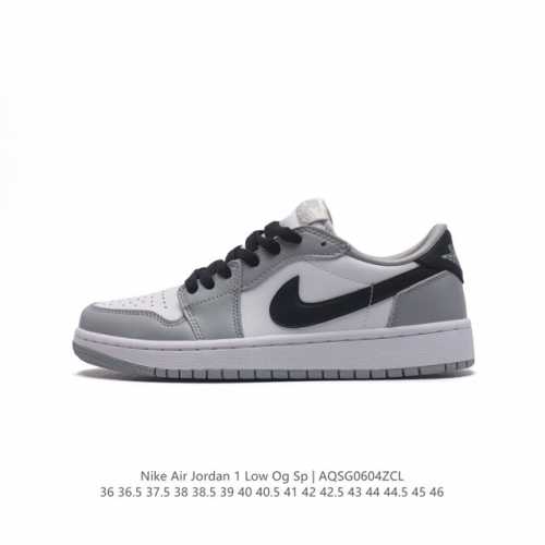 头层皮 耐克 乔丹air Jordan 1 Low Aj1 乔1 乔丹1代aj1 低帮复古文化休闲运动篮球鞋，从1985 年面世的元年款汲取设计灵感，采用简洁大