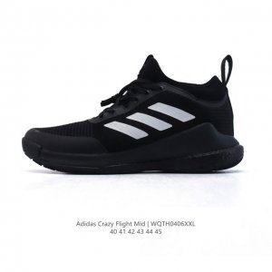 新品公司级 Adidas 阿迪达斯正品Crazyflight Mid 男士高帮训练鞋 舒适 减震防滑耐磨 低帮 训练鞋 经典耐磨轻质防滑舒适运动鞋中国女排同款排