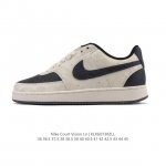 特价 耐克Nike Court Vision Low 校园风低帮复古篮球板鞋男女运动鞋。延续80年代复古篮球鞋，添加学院风细节。皮革组合鞋面，利落风格，重现复古