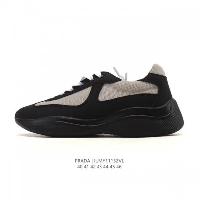 公司级 prada系列／prada 普拉达男士厚底增高运动跑步鞋 时尚老爹鞋 prada.普拉达高端品牌休闲慢跑鞋 完美做工.演绎完美选择的你。 码数: 40