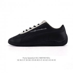 Puma Speedca Og 彪马极速赛车系列低帮德训风拼接复古百搭休闲运动赛车鞋 鞋款从80、90年代赛车手所穿的防火赛车鞋为原型，鞋身线条模仿了赛车的流线