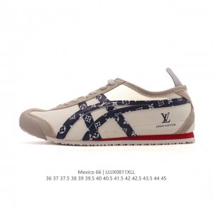 公司级 Asics 亚瑟士 男女鞋 配足弓鞋垫 日产经典老牌-鬼塚虎 Onitsuka Tiger Mexico 66经典墨西哥系列复古经典百搭板鞋休闲运动鞋慢