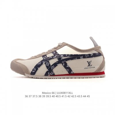 公司级 Asics 亚瑟士 男女鞋 配足弓鞋垫 日产经典老牌-鬼塚虎 Onitsuka Tiger Mexico 66经典墨西哥系列复古经典百搭板鞋休闲运动鞋慢