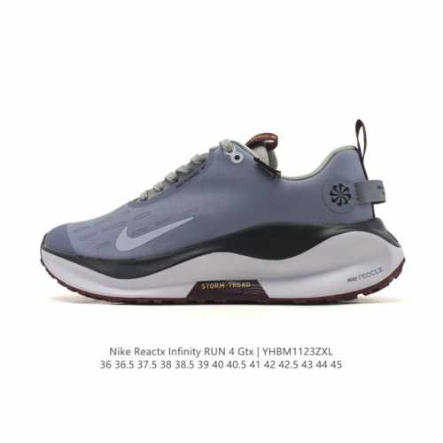 耐克 Nike Infinity Run 4 Gore-Tex 男女子防水公路跑步鞋 厚底增高百搭老爹运动鞋。Nike Reactx 泡绵提供高出 Nike R