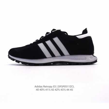 阿迪达斯 新款 三叶草 厚底 Adidas Retropy E5 爆米花 新款低帮经典运动鞋 潮厚底增高男士慢跑鞋，以70年代经典跑步鞋为灵感，新鲜演绎复古造型 - 点击图像关闭