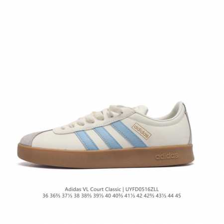 阿迪达斯 Adidas Vl Court Classic Shoes 运动休闲板鞋德训鞋 T头鞋 这款adidas经典运动鞋，以经典造型塑就百搭风格。灵感源自a - 点击图像关闭