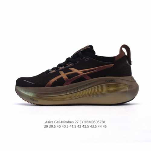 公司级 Asics亚瑟士升级Gel-Nimbus 27男款跑鞋透气缓震回弹跑鞋N27跑步鞋该鞋款专为提高跑者舒适度和运动表现而设计，搭载了新型鞋面材料和更强的缓