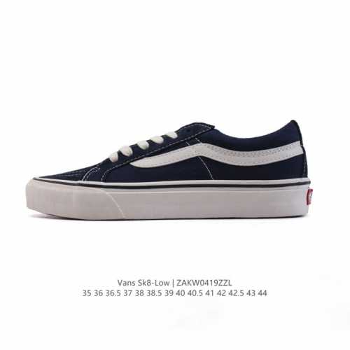 万斯 Vans Sk8-Low 经典款 小红书爆款低帮休闲帆布硫化板鞋 工艺：硫化1:1 重量1:1、真标、原钢印、材质标、鞋型标、合格证 尺码：35 36 3