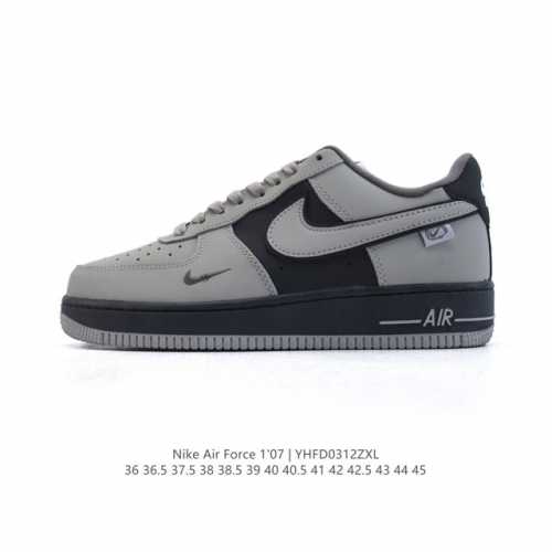 160 耐克 Nike Air Force 1 '07 Low 2025新年新款 空军一号含气垫 小白鞋 低帮百搭厚底增高休闲运动板鞋。柔软、弹性十足的缓震性能