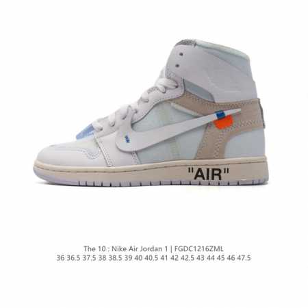 特价 公司级 耐克 Off-White X Nike Air Jordan 1 Retro High Og “Unc” 高帮 联名 Aj1 乔丹1代 Aj1 乔 - 点击图像关闭