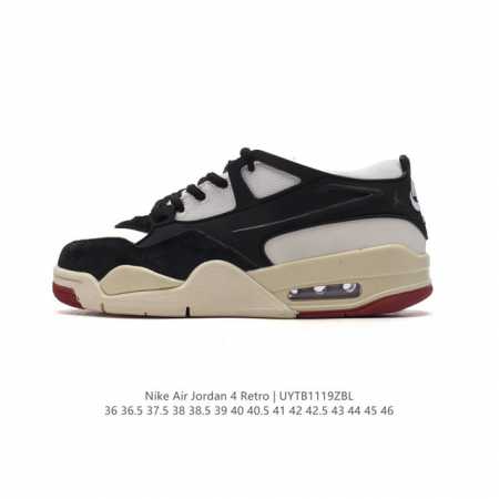 公司级 耐克 新款 Nike Air Jordan 4 Retro Og 低帮 迈克尔 乔丹aj4代乔4 复古休闲运动文化篮球鞋。秉承轻量化的速度型篮球鞋设计思 - 点击图像关闭