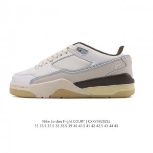 新品公司级 耐克 Nike 乔丹 Jordan Flight Court 时尚休闲 防滑耐磨 低帮运动鞋 复古篮球鞋 男女同款 Jordan 新鞋型 又来了！新