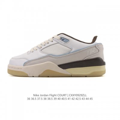新品公司级 耐克 Nike 乔丹 Jordan Flight Court 时尚休闲 防滑耐磨 低帮运动鞋 复古篮球鞋 男女同款 Jordan 新鞋型 又来了！新