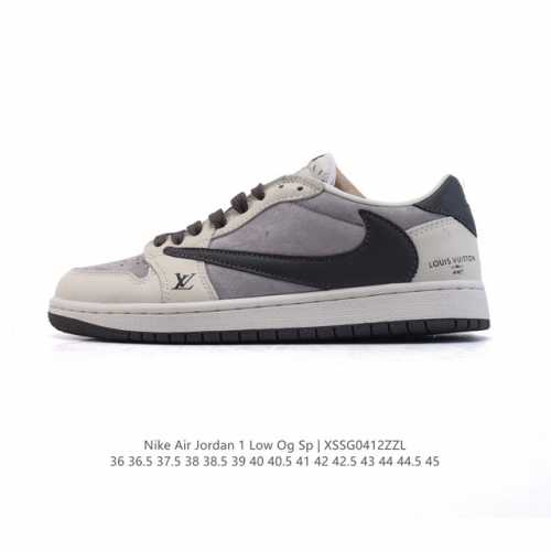 真标 耐克 Nike Air Jordan 1 Low Og Sp Military Blue Aj1乔1倒勾 2025年新款 蛇年新款 路易威登联名 低帮篮球