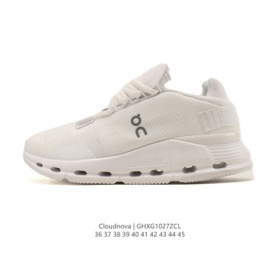 真标 On 昂跑Cloudnova全天候轻量减震舒适透气男女款运动鞋街头球鞋风格的运动鞋，搭载 On 标志性的跑鞋科技，带来轻量脚感及满足时尚穿搭需求。面料:高
