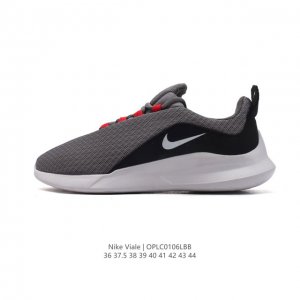 Nike Viale 耐克网面轻便舒适透气运动休闲跑步鞋。设计灵感源自马拉松跑步鞋，带来格外轻盈的脚感，以现代手法诠释快速理念。轻盈网眼鞋面结合合成材质翻毛皮，