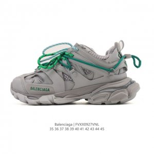 公司级Balenciaga巴黎世家 Track Trail 圆头系带 低帮复古运动跑步鞋，户外概念复古老爹鞋 老牌大厂Ok版本出品 专柜同步包装 原装大盒 细节