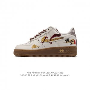 公司级 新款 Af1耐克 Nike Air Force 1 ‘07 Low 空军一号 神话悟空 气垫厚底增高百搭运动板鞋 原楦头原纸板 打造纯正空军版型，专注外