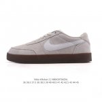 耐克板鞋 生胶米白 复古板鞋J.Crew X Nike 联名 Killshot Ii Leather 男女休闲复古运动鞋。采用米白色皮革制作鞋身，大号Swoos