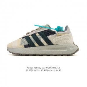 真爆 阿迪达斯 新款 三叶草 厚底 Adidas Retropy E5 新款 爆米花 低帮经典运动鞋潮厚底增高男女士慢跑鞋。以70年代经典跑步鞋为灵感，新鲜演绎