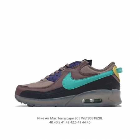 耐克nike Air Max Terrascape 90 复古休闲运动鞋厚底增高气垫缓震男女跑步鞋 。革新外底设计，打造出众造型；半透明 Nike Grind - 点击图像关闭