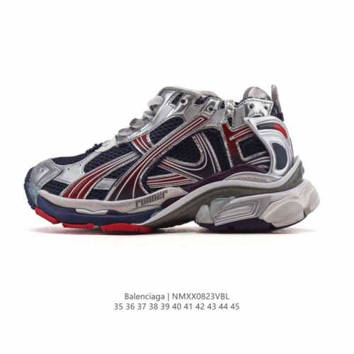 公司级Balenciaga巴黎世家 Runner 皮革 百搭简约 低帮老爹鞋 原厂楦头 做旧细节拉满 原鞋同步开发 采用环保天空革与网眼织物鞋面材质中底 搭载轻