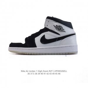130 耐克 Jordan/乔丹 1 Zoom Air Retro High 经典复古篮球鞋 Aj1 乔丹1代 乔1运动鞋，优选Rb+Eva组合鞋底版，男女鞋真
