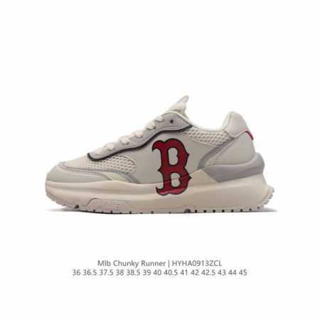 全新新款，Ny美国榄球洋基队new York Yankees X Mlb Chunky Runner Liner 莱纳系列低帮厚底老爹风透气舒适皮面休闲运动慢跑 - 点击图像关闭