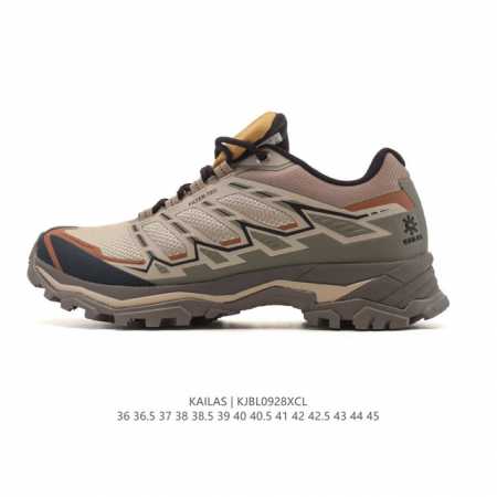 新品公司级 凯乐石 Kailas 防水透气缓震防滑 轻量化设计徒步鞋登山鞋大坡王陡坡稳定跑山 Tpu网布减震轻便透气防侧翻防滑 低帮 超强抓地力登山跑步鞋 男女 - 点击图像关闭