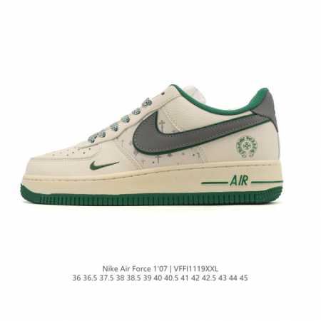 公司级 耐克 Nike Air Force 1 '07 Low 空军一号含气垫 小白鞋 中帮百搭厚底增高休闲运动板鞋。柔软、弹性十足的缓震性能和出色的中底设计， - 点击图像关闭