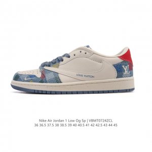公司级 真标 耐克 Nike Air Jordan 1 Low Og Sp Military Blue Aj1乔1倒勾 2025年新款 蛇年新款 低帮篮球鞋 A