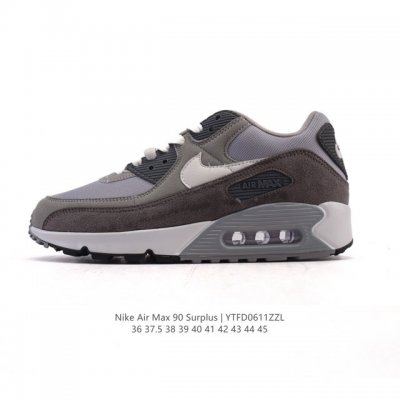 Nike 耐克 Air Max 90 Surplus 男女子休闲运动鞋 气垫运动鞋 透气舒适减震耐磨底休闲运动跑步鞋，设计均采用无缝防水 Tech Tuff 挡